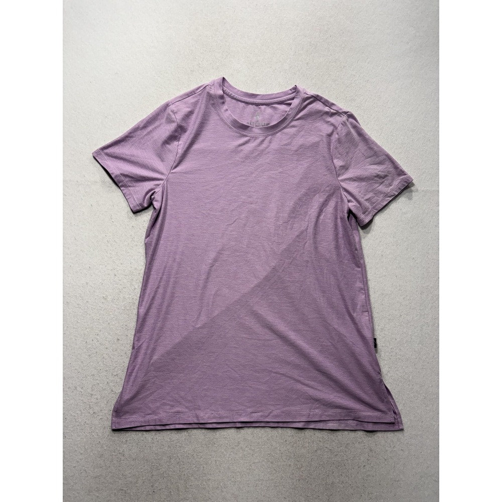 Skechers Shirt Womens Medium Purple Crew Neck Short Sleeve Stretch Athletic Tee